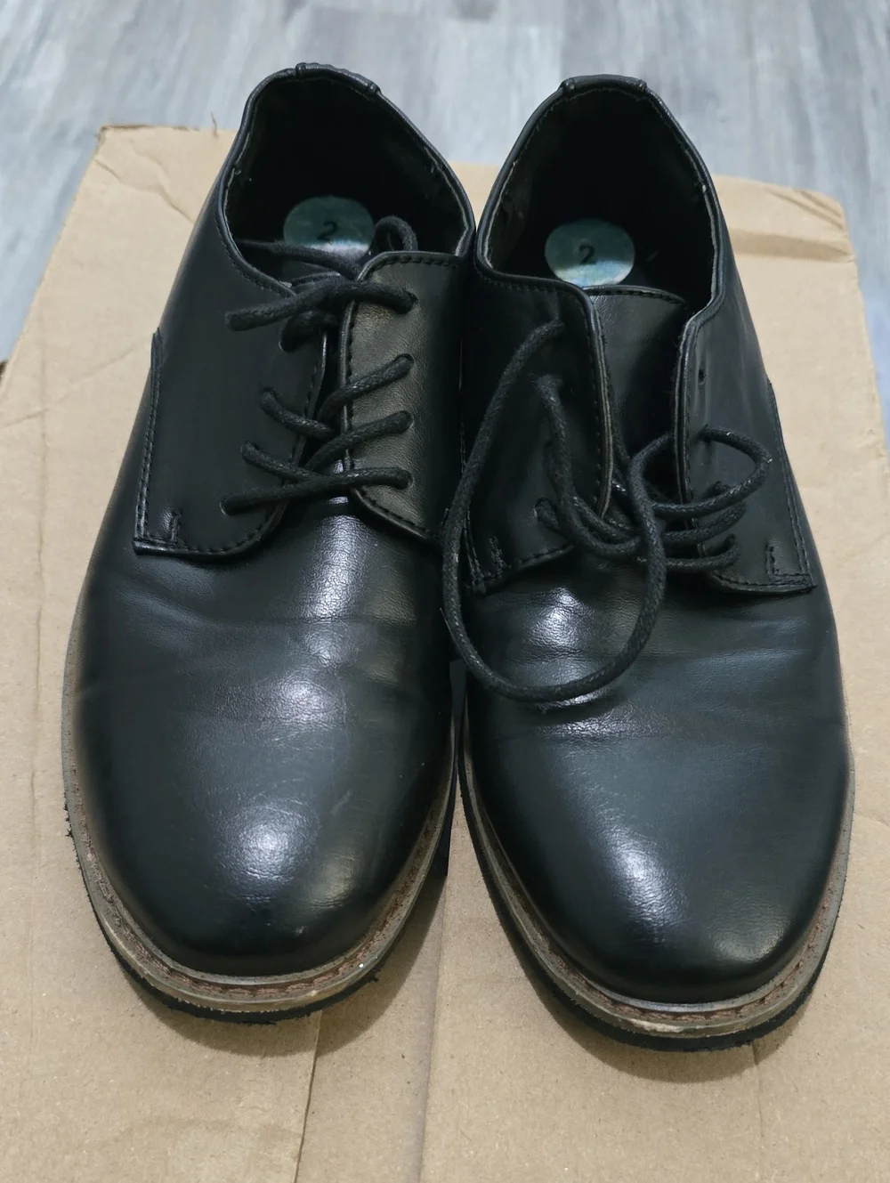 Deer Stags Boys Black Lace-Up Dress Shoes
